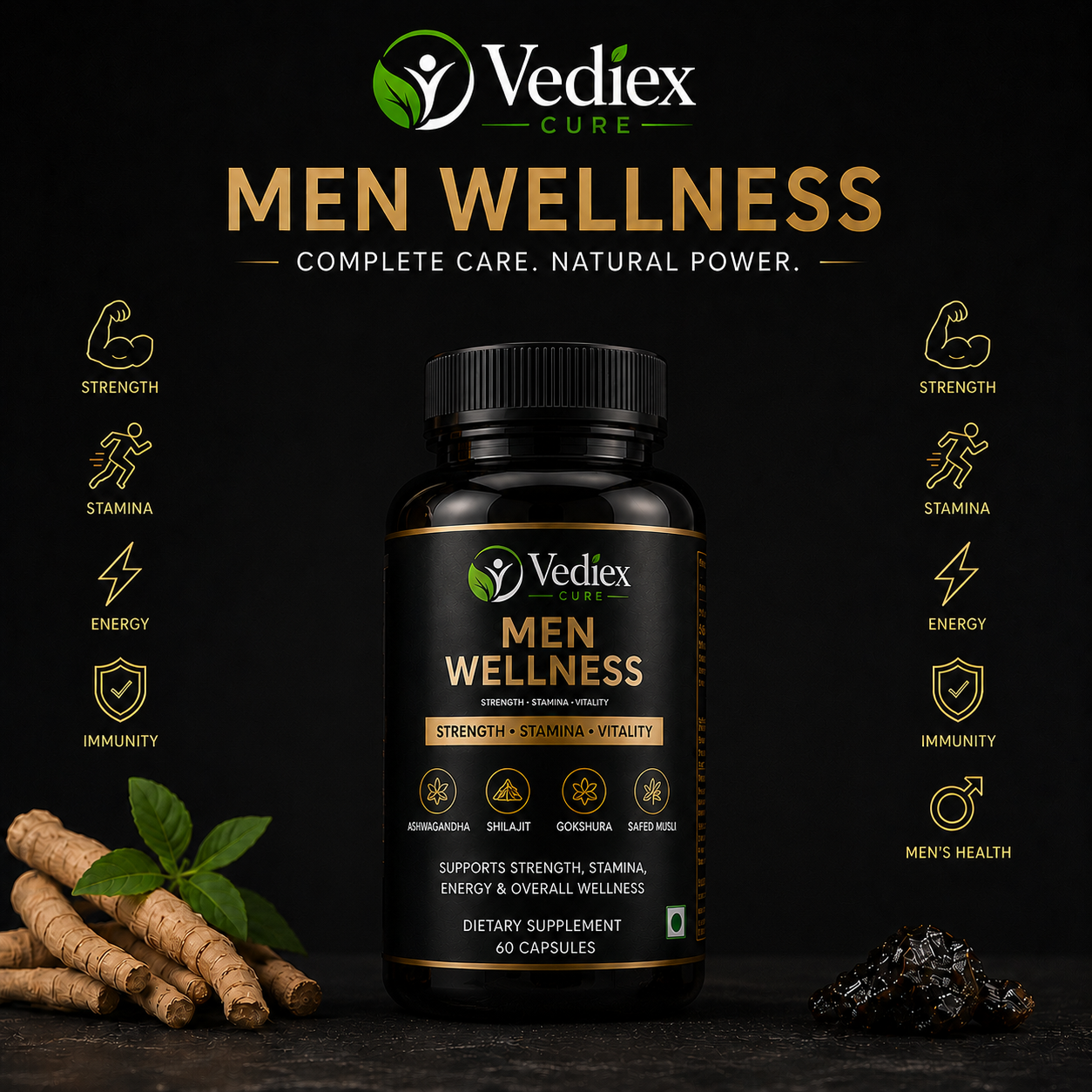 vediex cure men wellness combo kit - Image 2